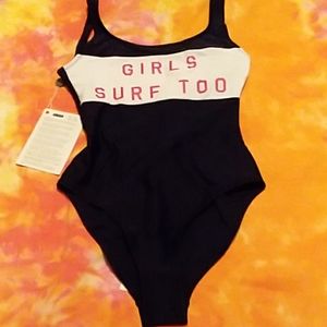 Zoe Karssen navy surf swimsuit size small